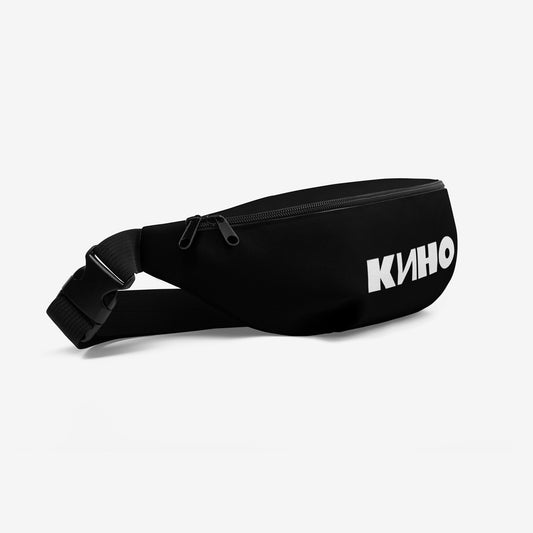 Official KINO band black shoulder bag. Side photo. www.kinoband.com