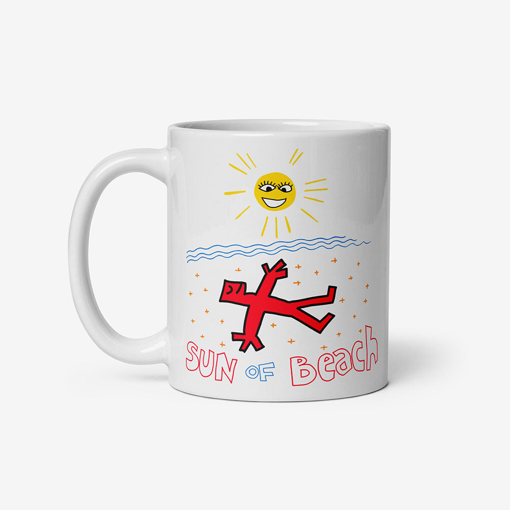 Viktor Tsoi Sun of Beach Mug featuring his own painting. From www.kinoband.com