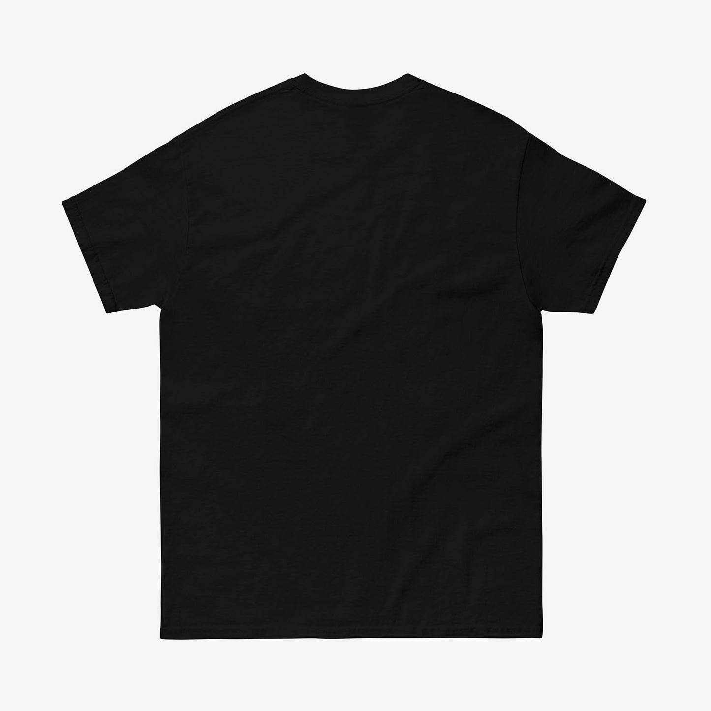 Black unisex T-shirt with KINO band lyrics. Back side. Official Viktor Tsoi merch from www.kinoband.com