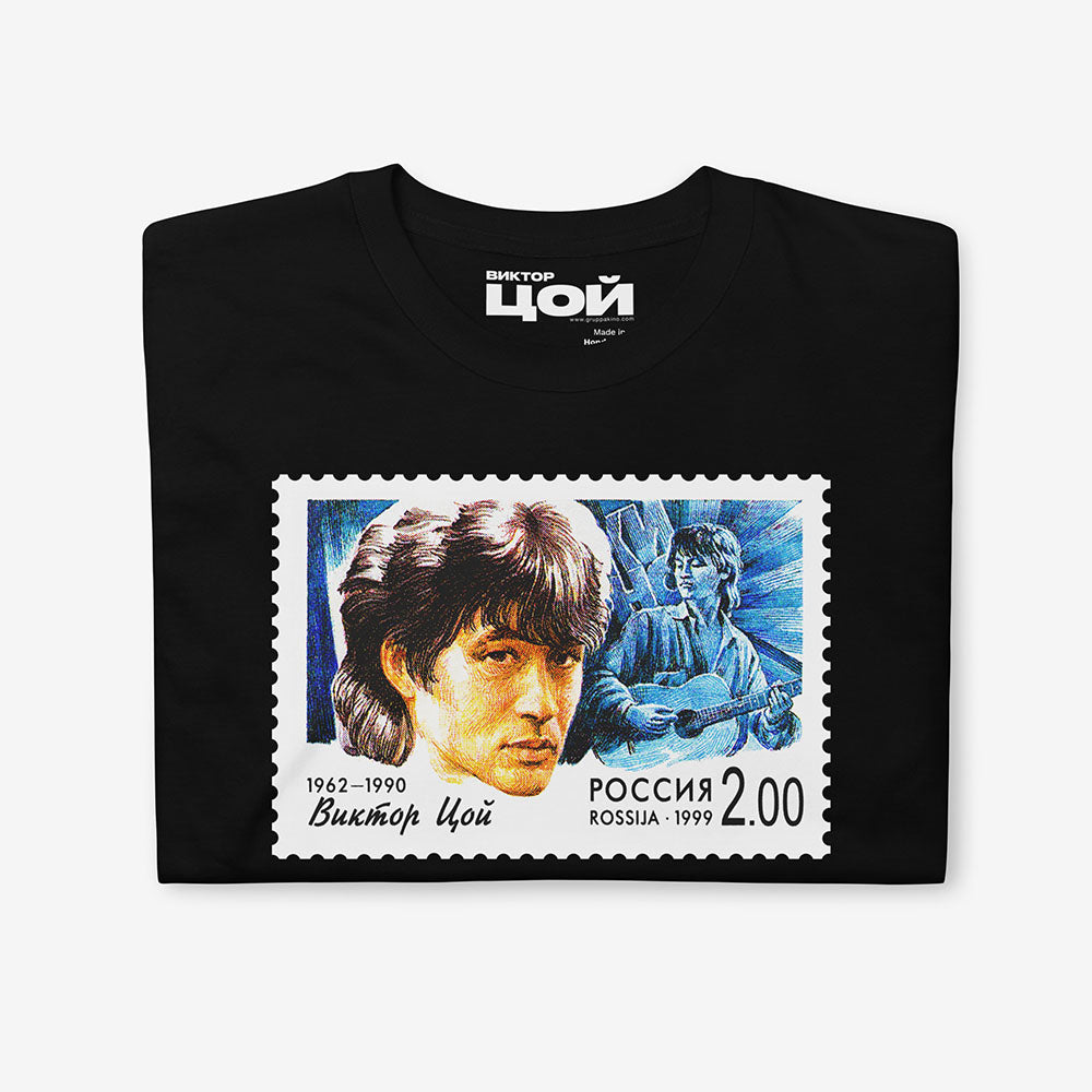 Unisex T-Shirt with Viktor Tsoi Gruppa Kino band face Soviet rock