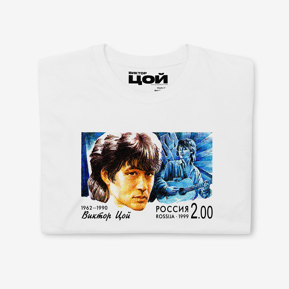 Unisex T-Shirt with Viktor Tsoi Gruppa Kino band face Soviet rock