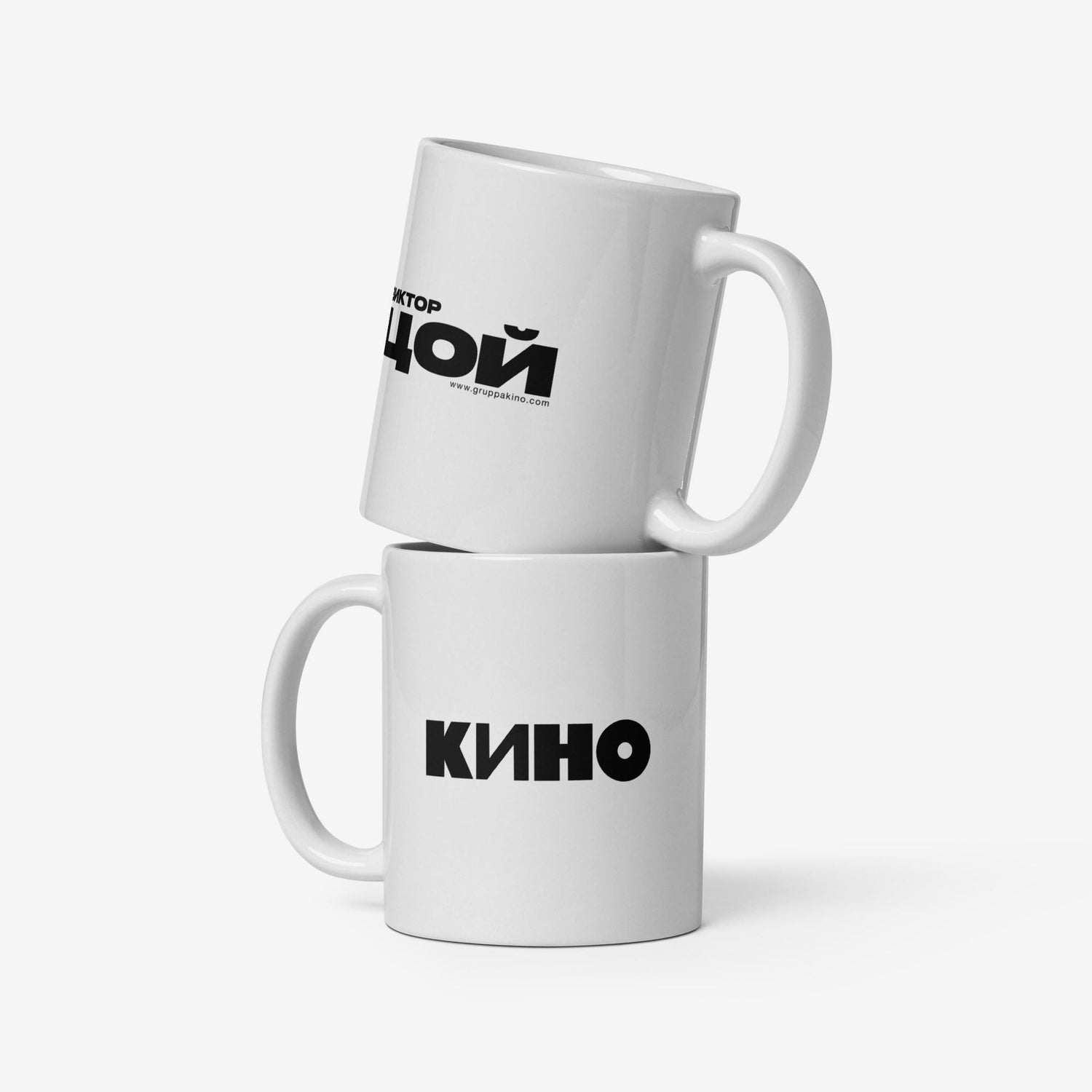 Ceramic KINO band mug. Official Viktor Tsoi merch from www.gruppakino.com