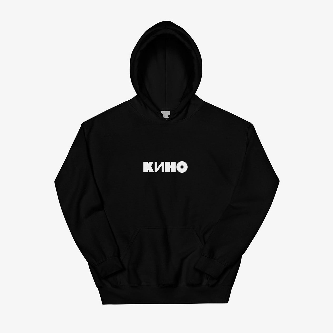 Official Gruppa KINO band logo hoodie. Authentic merch from www.gruppakino.com