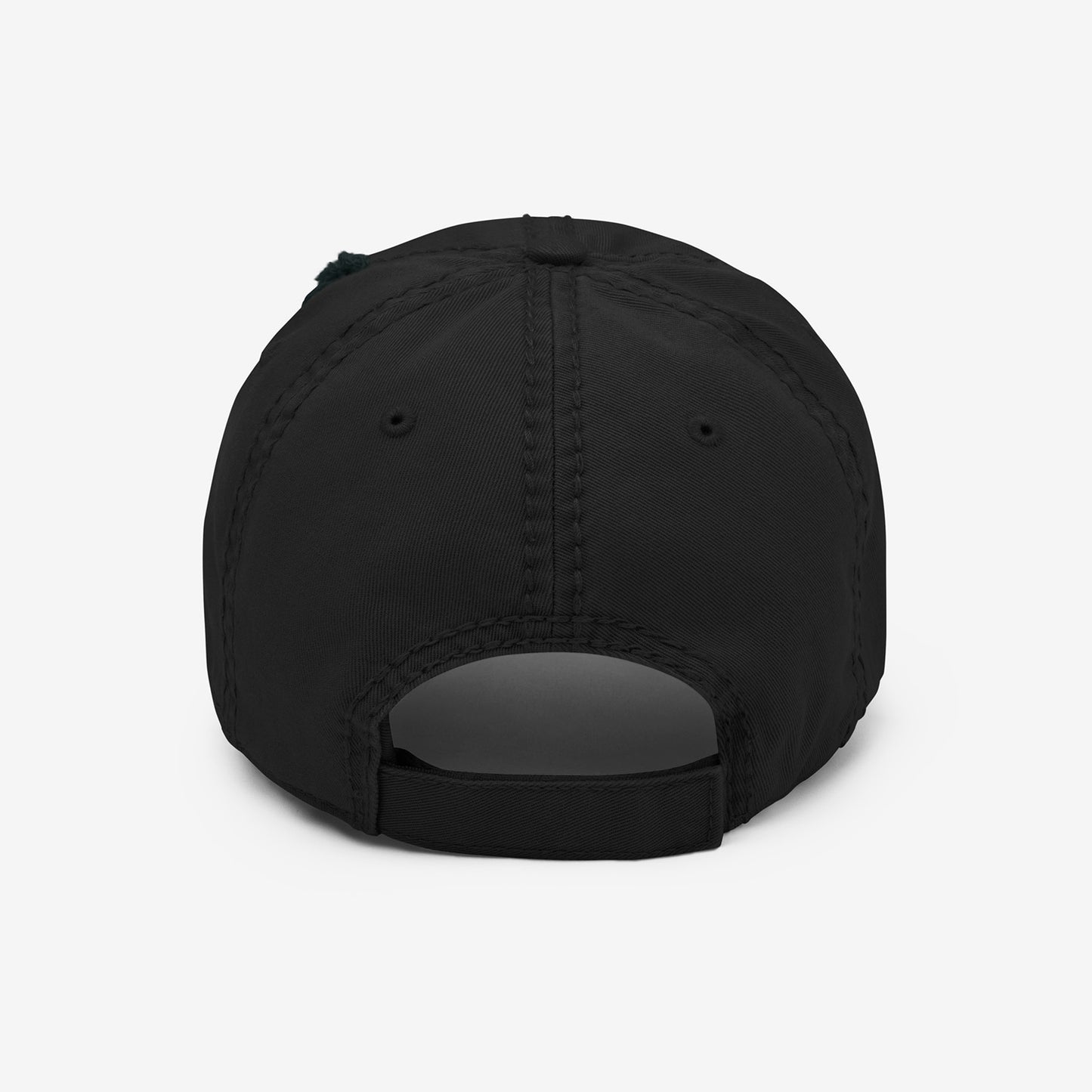 Official KINO band distressed black dad hat. Back side. www.kinoband.com