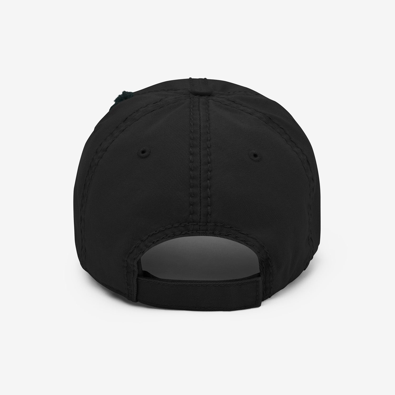 Official KINO band distressed black dad hat. Back side. www.kinoband.com