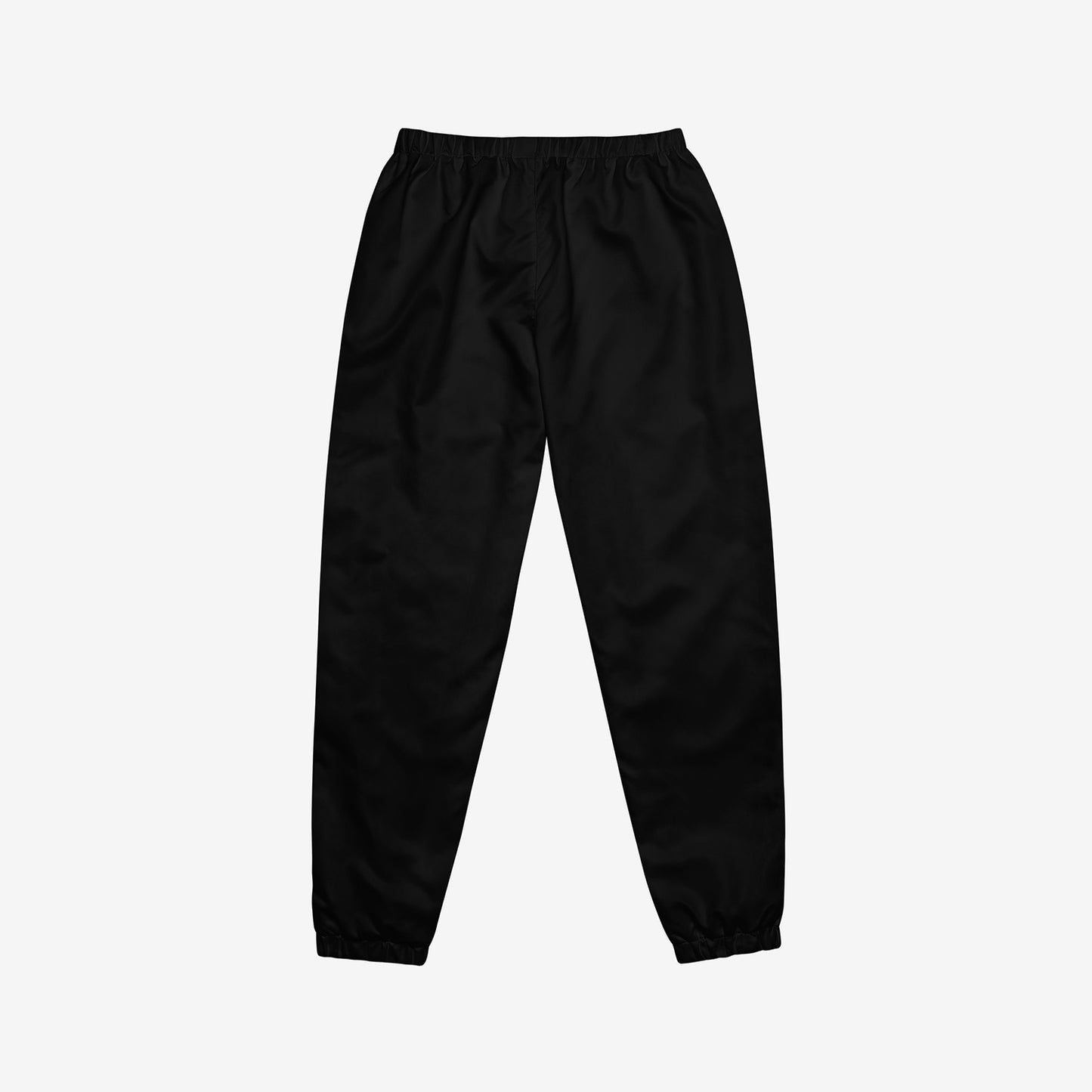 Black official KINO band sport pants like Viktor Tsoi had. Premium cuffed joggers. Back side. From www.kinoband.com