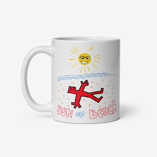 Viktor Tsoi Sun of Beach Mug featuring his own painting. From www.kinoband.com