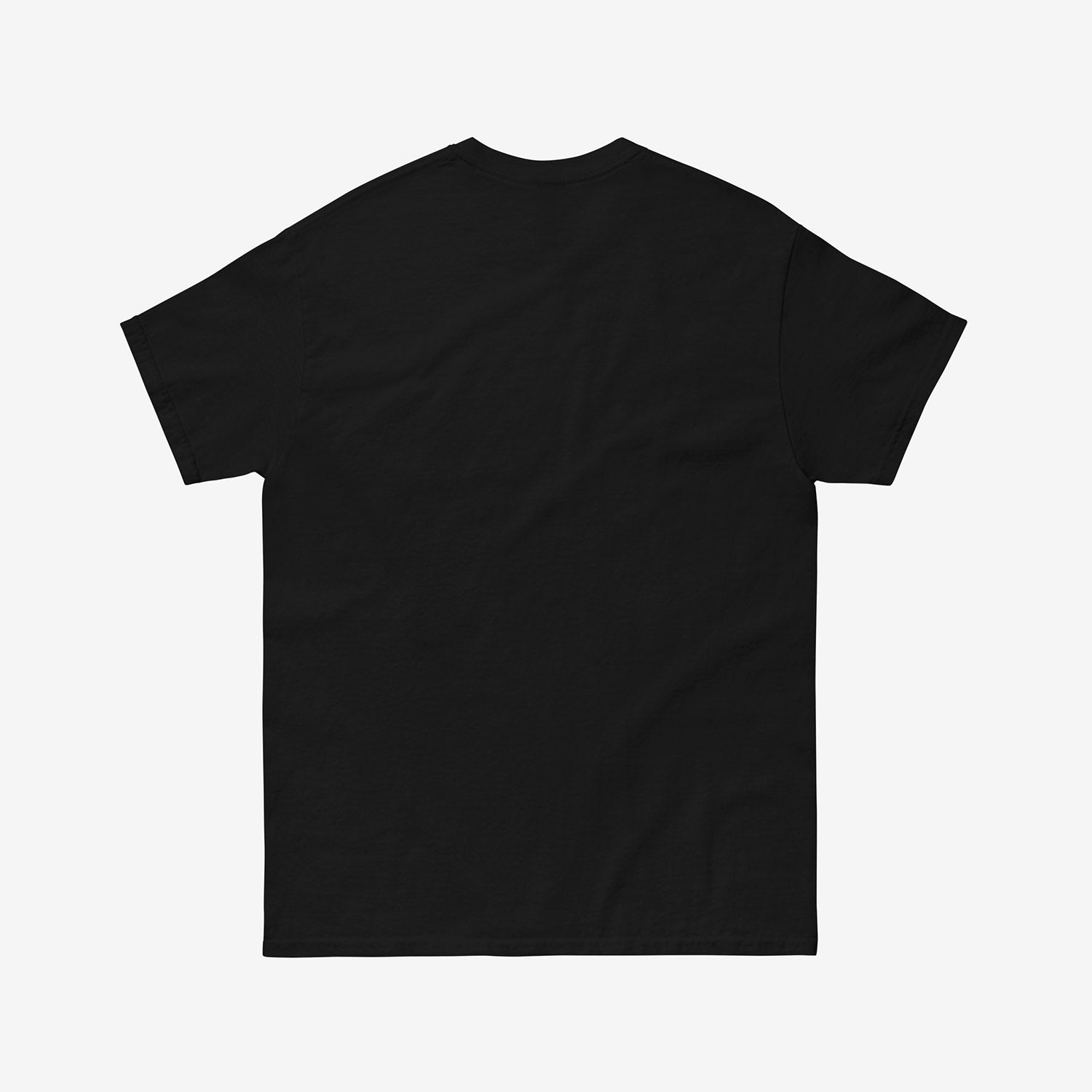 Official KINO band unisex black shirt with iconic album artwork Zvezda (A Star Called Sun). Back side. www.kinoband.com